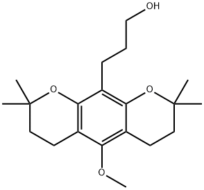 3,4,7,8-Tetrahydro-5-methoxy-2,2,8,8-tetramethyl-2H,6H-benzo[1,2-b:5,4-b']dipyran-10-(1-propanol),26537-39-3,结构式