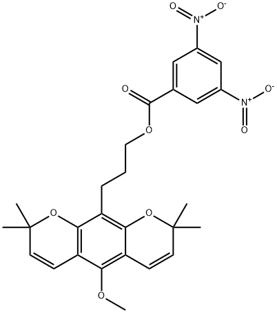 26537-43-9 5-Methoxy-2,2,8,8-tetramethyl-2H,8H-benzo[1,2-b:5,4-b']dipyran-10-(1-propanol)3,5-dinitrobenzoate