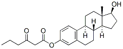 estra-1,3,5(10)-triene-3,17beta-diol mono(3-oxohexanoate) Struktur