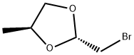 1,3-Dioxolane, 2-(bromomethyl)-4-methyl-, trans- 化学構造式