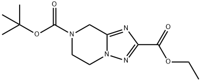 [1,2,4]TRIAZOLO[1,5-A]PYRAZINE-2,7(8H)-DICARBOXYLIC ACID, 5,6-DIHYDRO-, 7-(1,1-DIMETHYLETHYL) 2-ETHYL ESTER Structure