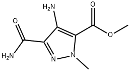1H-Pyrazole-5-carboxylicacid,4-amino-3-(aminocarbonyl)-1-methyl-,methyl Structure