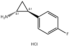 trans-[2-(4-Fluorophenyl)cyclopropyl]aMine Hydrochloride, 26568-26-3, 结构式