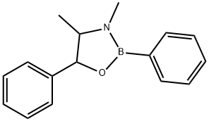 3,4-ジメチル-2,5-ジフェニル-1,3,2-オキサザボロリジン 化学構造式