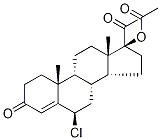 6β-хлор-17α-ацетоксипрогестерон структура