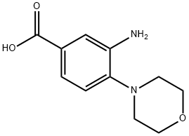 3-Amino-4-morpholin-4-yl-benzoic acid 化学構造式