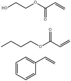 2-丙烯酸丁酯与乙烯基苯和2-丙烯酸-2-羟乙酯的聚合物, 26587-25-7, 结构式