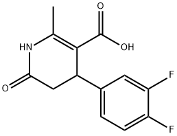 4-(3,4-Difluorophenyl)-1,4,5,6-tetrahydro-2-methyl-6-oxo-3-pyridinecarboxylic ac Structure
