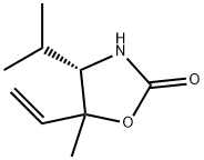 2-Oxazolidinone,5-ethenyl-5-methyl-4-(1-methylethyl)-,(4S)-(9CI) 结构式