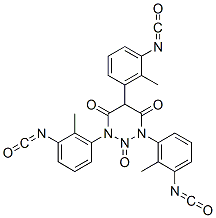 (2,4,6-trioxotriazine-1,3,5(2H,4H,6H)-triyl)tris(methyl-m-phenylene) isocyanate Struktur