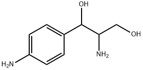 2-アミノ-1-(p-アミノフェニル)-1,3-プロパンジオール 化学構造式
