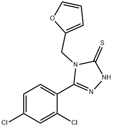 5-(2,4-二氯苯基)-4-(呋喃-2-基甲基)-4H-1,2,4-三唑-3-硫醇 结构式