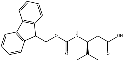 (3S)-3-[[芴甲氧羰基]氨基]-4-甲基戊酸 结构式