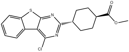 METHYL TRANS-4-(4-CHLORO-[1]BENZOTHIENO[2,3-D]-PYRIMIDIN-2-YL)-CYCLOHEXANECARBOXYLATE Structure