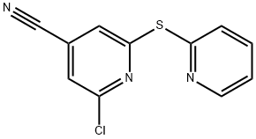 2-CHLORO-6-(2-PYRIDYLTHIO)ISONICOTINONITRILE Struktur