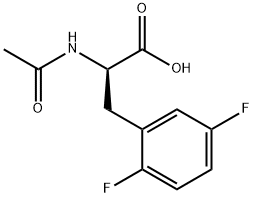 (R)-2-乙酰基氨基-3-(2,5-二氟-苯基)-丙酸,266360-55-8,结构式