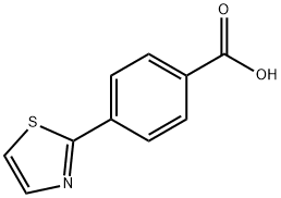 4-(1,3-噻唑-2-基)苯甲酸 结构式