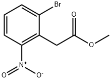 (2-BROMO-6-NITRO-PHENYL)-ACETIC ACID METHYL ESTER, 266678-15-3, 结构式