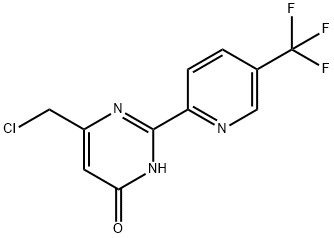 6-(氯甲基)-2-[5-(三氟甲基)-2-吡啶基]嘧啶-4-酮 结构式