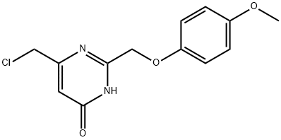 6-(氯甲基)-2-[(4-甲氧基苯氧基)甲基]嘧啶-4-醇, 266679-47-4, 结构式