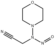 [ニトロソ(モルホリノ)アミノ]アセトニトリル 化学構造式