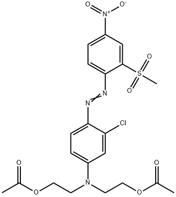 2,2'-[[3-chloro-4-[[2-(methylsulphonyl)-4-nitrophenyl]azo]phenyl]imino]diethyl diacetate,26692-47-7,结构式