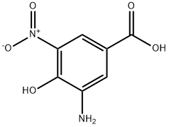 Benzoic acid, 3-amino-4-hydroxy-5-nitro- (9CI) Structure