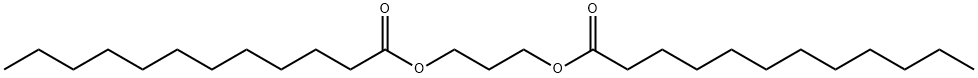 Dodecanoic acid 3-dodecanoyloxy-propyl ester Structure