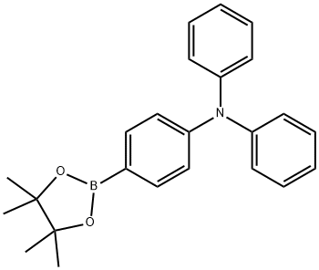 [4-(4,4,5,5-テトラメチル-1,3,2-ジオキサボロラン-2-イル)フェニル]ジフェニルアミン 化学構造式