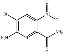 6-AMINO-5-BROMO-3-NITROPYRIDINE-2-CARBOXAMIDE Structure