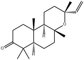 2,3,5,6,6a,7,9,10,10a,10b-Decahydro-3,4a,7,7,10a-pentamethyl-3-vinyl-1H-naphtho[2,1-b]pyran-8(4aH)-one Struktur