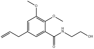 5-アリル-2,3-ジメトキシ-N-(2-ヒドロキシエチル)ベンズアミド 化学構造式