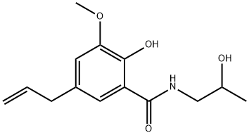 5-Allyl-2-hydroxy-N-(2-hydroxypropyl)-m-anisamide Struktur