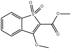 (3-メトキシベンゾ[b]チオフェン-2-カルボン酸1,1-ジオキシド)メチル 化学構造式
