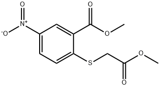 methyl 2-[(2-methoxy-2-oxoethyl)thio]-5-nitrobenzoate Structure