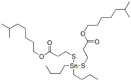 diisooctyl 3,3'-[(dibutylstannylene)bis(thio)]dipropionate 结构式