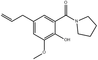 4-Allyl-2-methoxy-6-(1-pyrrolidinylcarbonyl)phenol 结构式