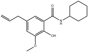 5-Allyl-N-cyclohexyl-2-hydroxy-m-anisamide Structure