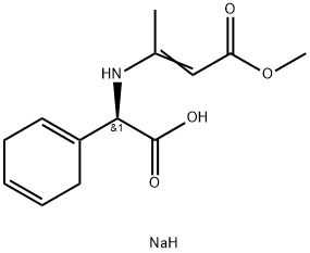 Natrium-(R)-α-[(3-methoxy-1-methyl-3-oxo-1-propenyl)amino]cyclohexa-1,4-dien-1-acetat