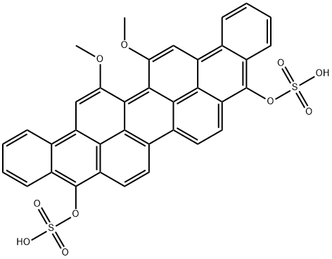 16,17-dimethoxyanthra[9,1,2-cde]benzo[rst]pentaphene-5,10-diyl bis(hydrogen sulphate) 结构式