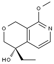 1H-Pyrano[3,4-c]pyridin-4-ol,4-ethyl-3,4-dihydro-8-methoxy-,(4S)-(9CI) 化学構造式