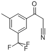 3-OXO-3-(3-METHYL-5-TRIFLUOROMETHYLPHENYL)-PROPIONITRILE,267880-84-2,结构式