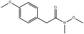 N-メトキシ-2-(4-メトキシフェニル)-N-メチルアセトアミド 化学構造式