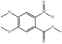 4,5-ジメトキシ-2-ニトロ安息香酸メチル 化学構造式