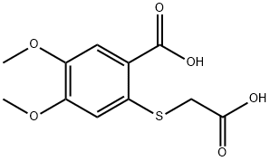 2-[(carboxymethyl)thio]-4,5-dimethoxybenzoic acid 结构式