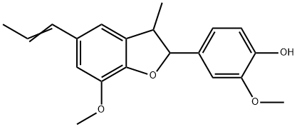 4-(2,3-二氢-7-甲氧基-3-甲基-5-丙烯基-2-苯并呋喃基)-2-甲氧基苯酚, 2680-81-1, 结构式