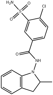 吲哒帕胺,26807-65-8,结构式