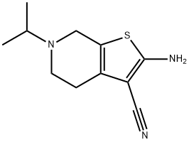 2-氨基-6-异丙基-4,5,6,7-四氢噻吩[2,3-C]吡啶-3-腈,26830-40-0,结构式