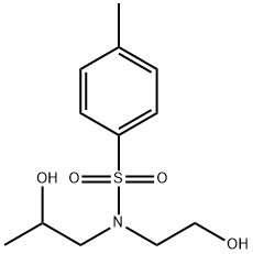 N-(2-hydroxyethyl)-N-(2-hydroxypropyl)-p-toluenesulphonamide  Structure