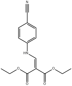 DIETHYL (4-CYANOPHENYLAMINO)METHYLENEMALONATE 化学構造式